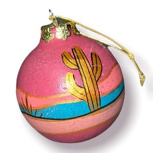painted desert Christmas ornament